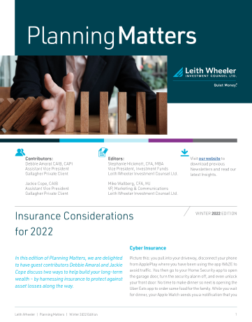 Insurance Considerations For 2022