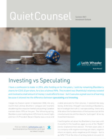 Investing Vs Speculating